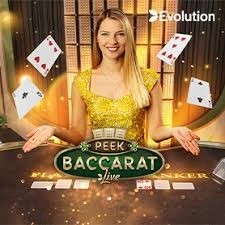 Peek Baccarat logo by Evolution at ToonieBet Casino