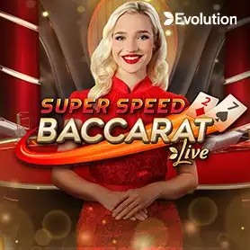 Super Speed Baccarat slot icon by Evolution, available at ToonieBet Casino